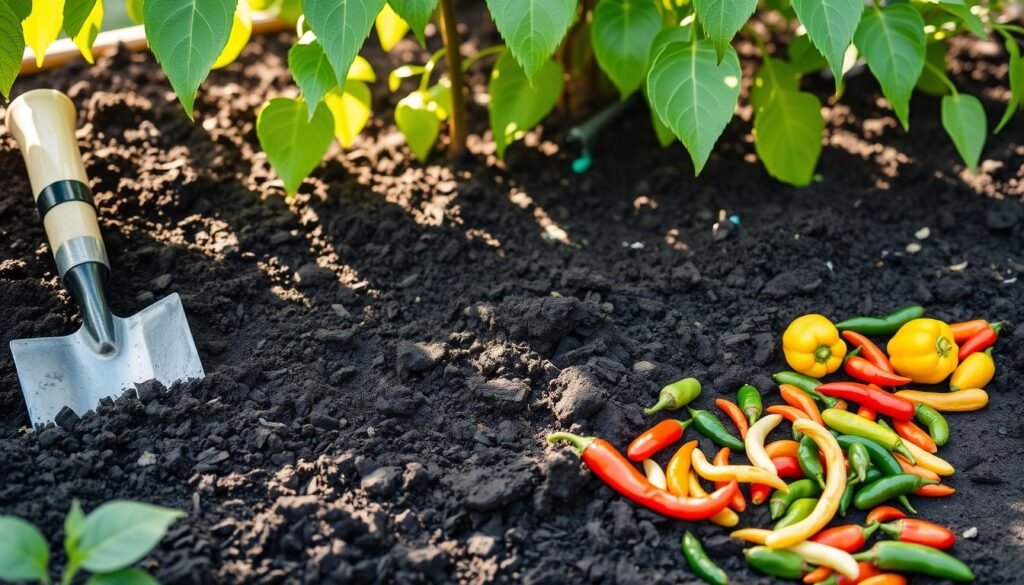 Preparing the soil for pepper planting