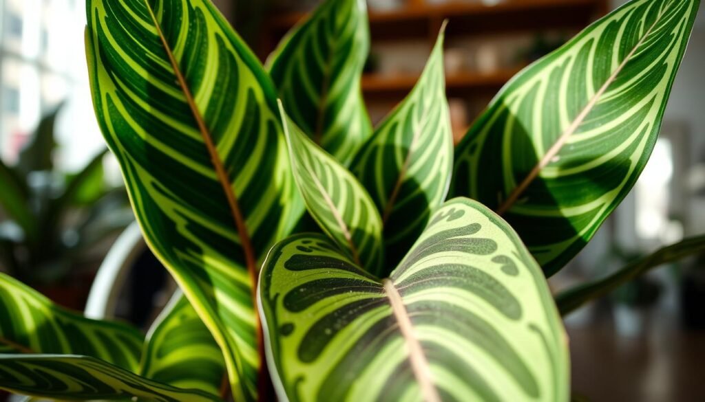 Rattlesnake Plant showing its unique foliage