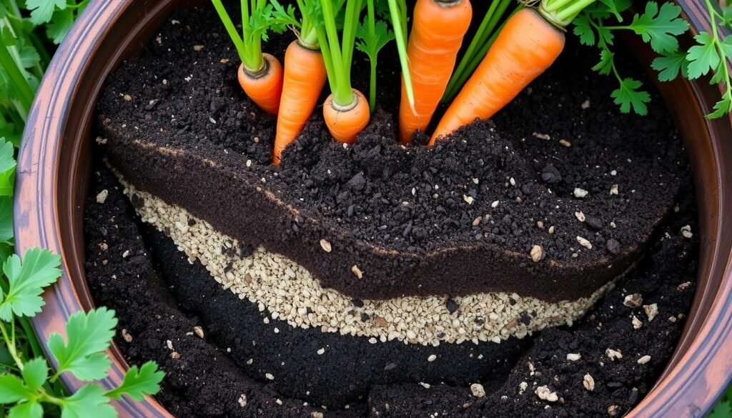 soil composition for container carrot cultivation