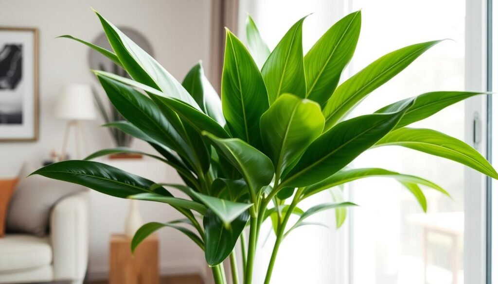 Dracaena fragrans vibrant foliage indoor plant