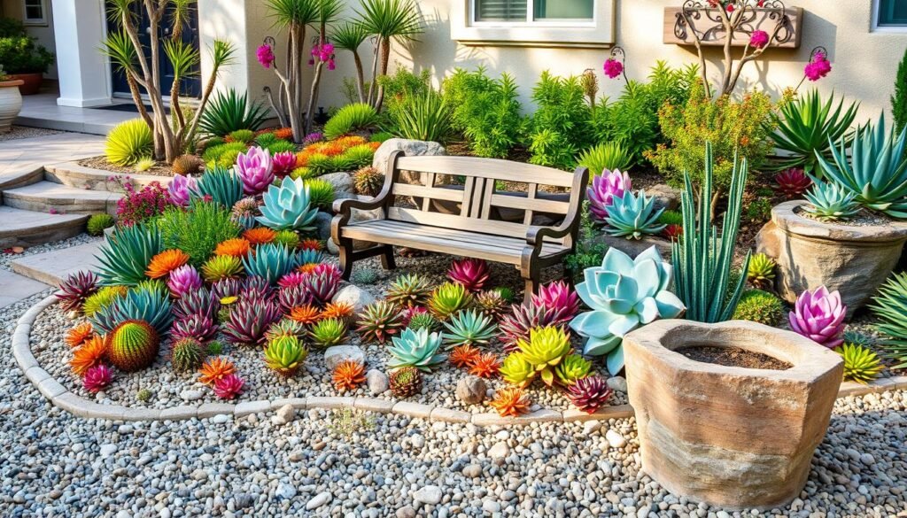 Front yard succulent garden inspiration