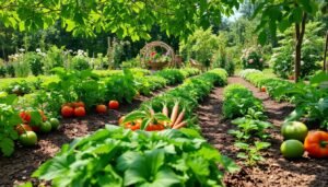 grow vegetables on the garden