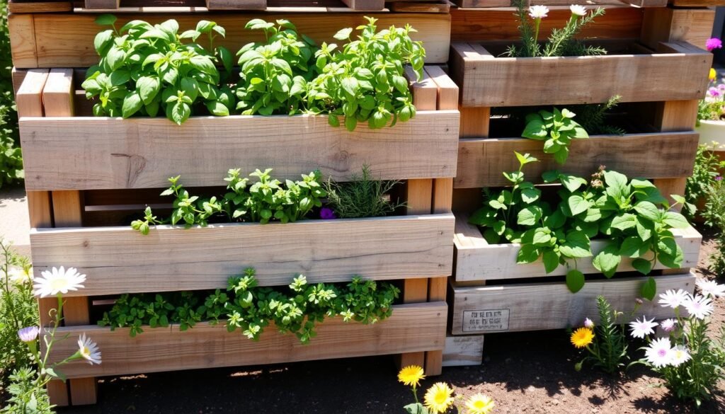 repurposed pallet planters